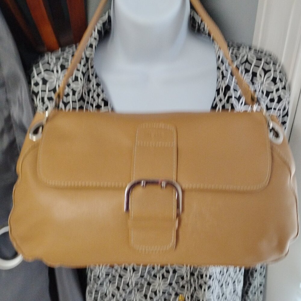 ❤️TODS Tod's Tan Leather Shoulder Bag Purse - Picture 2 of 10